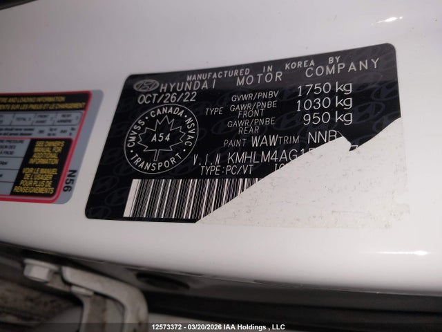 2023 Hyundai Elantra Preferred Ivt მანქანა იყიდება აუქციონზე, vin: KMHLM4AG1PU457287, აუქციონის ნომერი: 12573372