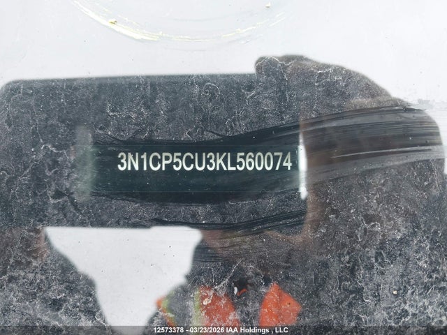 2019 Nissan Kicks S/sr/sv მანქანა იყიდება აუქციონზე, vin: 3N1CP5CU3KL560074, აუქციონის ნომერი: 12573378