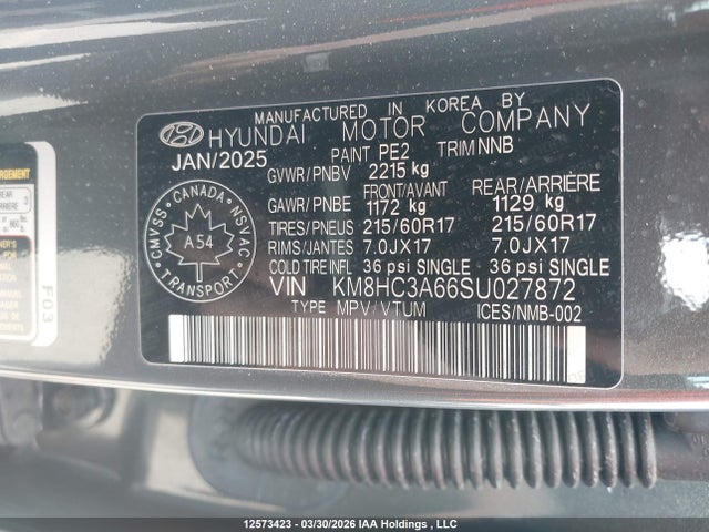 Hyundai Kona 2025 KM8HC3A66SU027872 Image 9