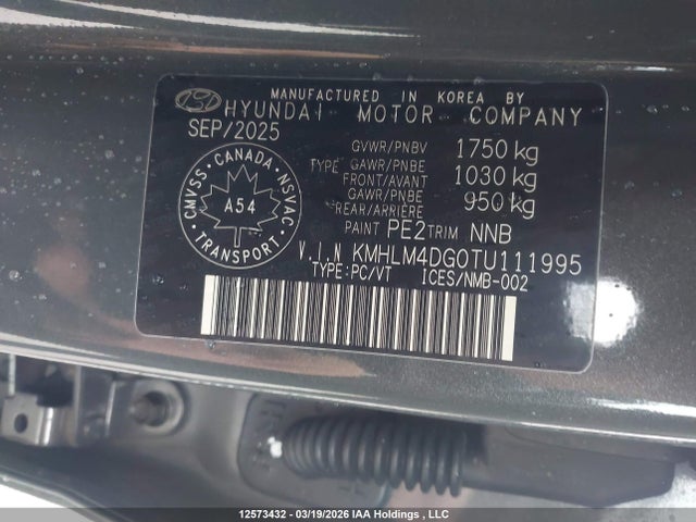 KMHLM4DG0TU111995 Hyundai Elantra Sel Sport