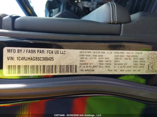 1C4RJHAG8SC309425 Jeep Grand Cherokee Altitude