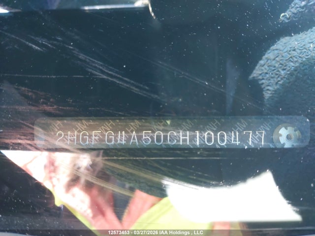 Aukcja sprzedaży 2012 Honda Civic Si Si, vin: 2HGFG4A50CH100477, numer aukcji: 12573453