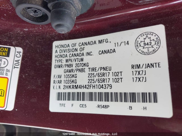 2HKRM4H42FH104379 Honda CR-V
