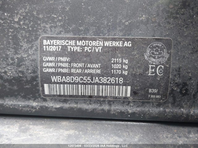 Aukcja sprzedaży 2018 Bmw 330i Xdrive, vin: WBA8D9C55JA382618, numer aukcji: 12573486