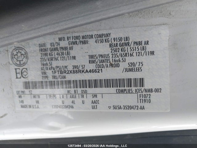 1FTBR2X88RKA46621 Ford Transit T-250