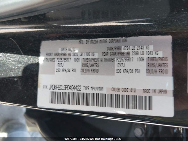 JM3KFBCL9R0494422 Mazda CX-5