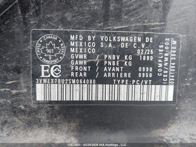 3VWEX7BU2SM064080 Volkswagen JETTA SE