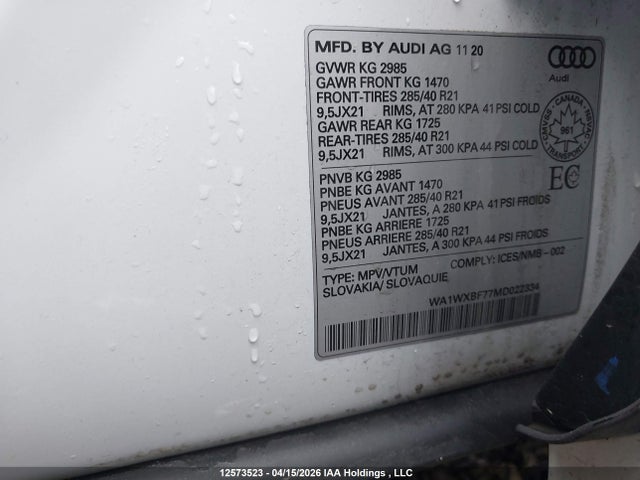 WA1WXBF77MD022334 Audi Q7 55 Technik
