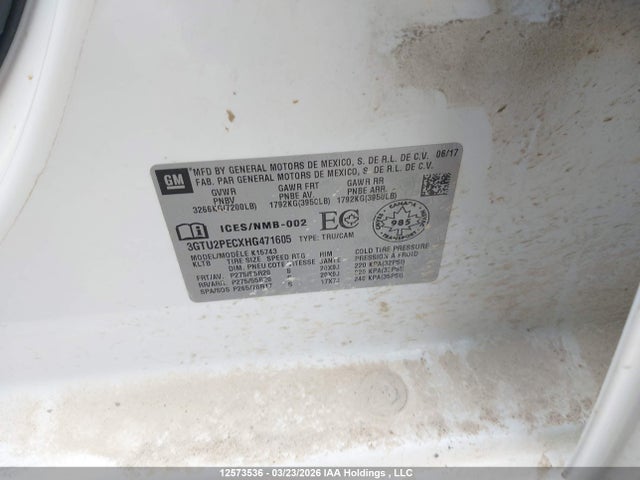 Aukcja sprzedaży 2017 Gmc Sierra K1500 Denali, vin: 3GTU2PECXHG471605, numer aukcji: 12573536