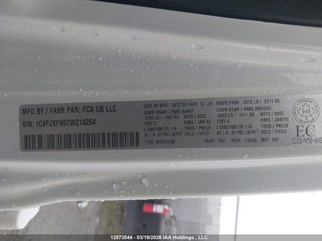 1C4PJXFN5TW214264 Jeep Wrangler Rubicon