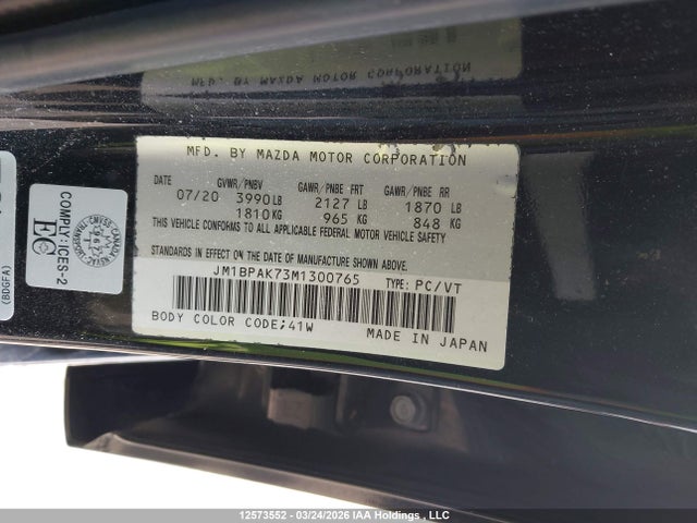 Mazda MAZDA3 2021 JM1BPAK73M1300765 Image 9
