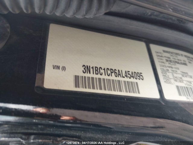 12573574 :رقم المزاد ، 3N1BC1CP6AL454095 vin ، 2010 Nissan Versa S/sl مزاد بيع