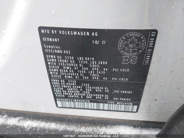 WVGUNPE27MP059576 Volkswagen ID.4 PRO