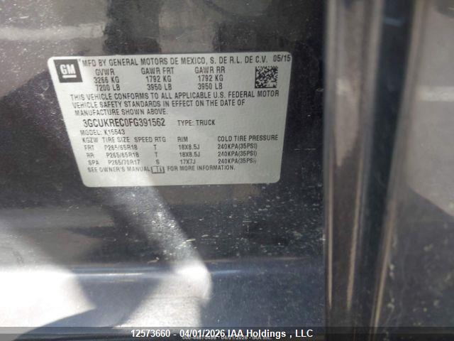 3GCUKREC0FG391562 Chevrolet Silverado 1500