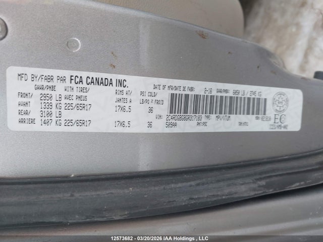 Aukcja sprzedaży 2016 Dodge Grand Caravan Se, vin: 2C4RDGBG8GR317183, numer aukcji: 12573682