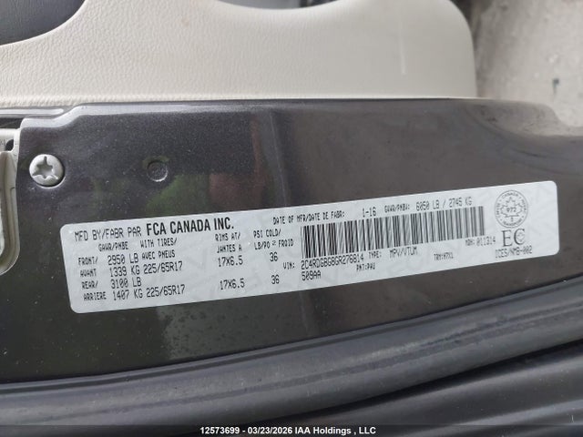 2C4RDGBG8GR276814 Dodge Grand Caravan Se/sxt