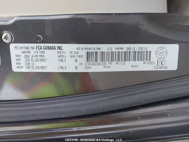 Aukcja sprzedaży 2016 Dodge Grand Caravan Se/sxt, vin: 2C4RDGBG2GR341950, numer aukcji: 12573709