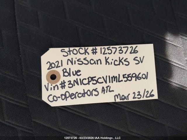 Продажа на аукционе авто 2021 Nissan Kicks Sv, vin: 3N1CP5CV1ML559601, номер лота: 12573726