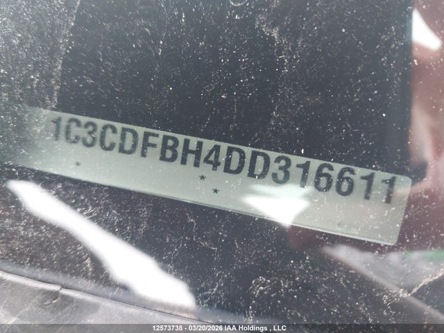 12573738 :رقم المزاد ، 1C3CDFBH4DD316611 vin ، 2013 Dodge Dart Sxt مزاد بيع