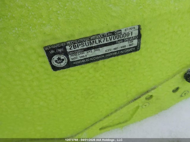 2BPSUMLK7LV000001 Bombardier Bombardier
