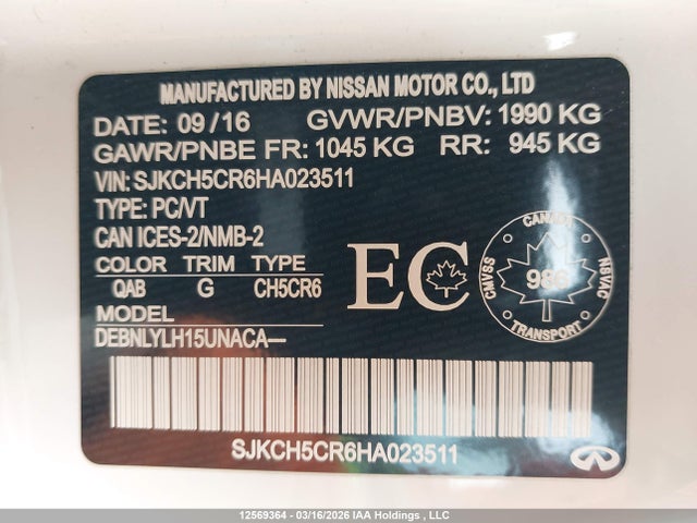 SJKCH5CR6HA023511 Infiniti QX30