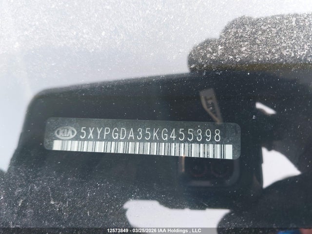 5XYPGDA35KG455398 KIA Sorento L/lx