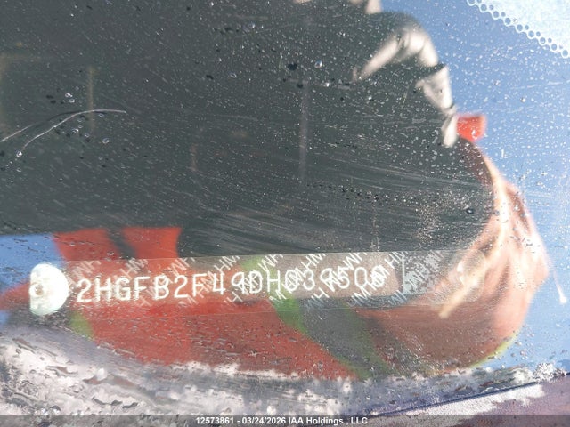 2013 Honda Civic მანქანა იყიდება აუქციონზე, vin: 2HGFB2F49DH039506, აუქციონის ნომერი: 12573861