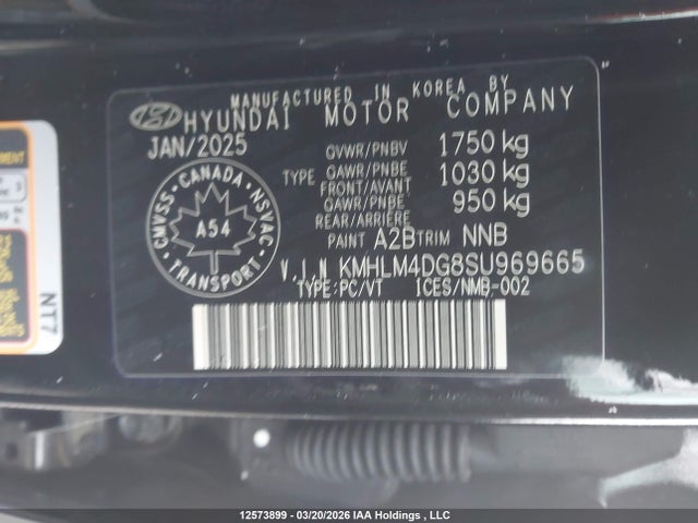 Продаж на аукціоні авто 2025 Hyundai Elantra Sel Sport, vin: KMHLM4DG8SU969665, номер лоту: 12573899