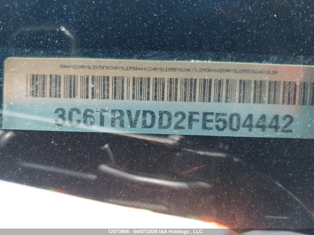Продаж на аукціоні авто 2015 Ram Promaster 2500 2500 High, vin: 3C6TRVDD2FE504442, номер лоту: 12573906