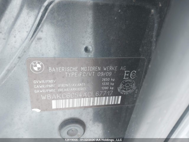Aukcja sprzedaży 2010 Bmw 750i Xdrive, vin: WBAKC6C54ACL67717, numer aukcji: 12519005