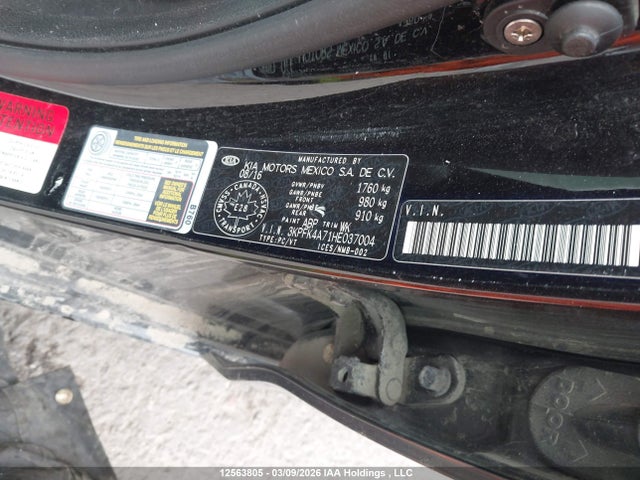 12563805 :رقم المزاد ، 3KPFK4A71HE037004 vin ، 2017 Kia Forte Ex/ex Luxury/ex+/lx/lx+ مزاد بيع