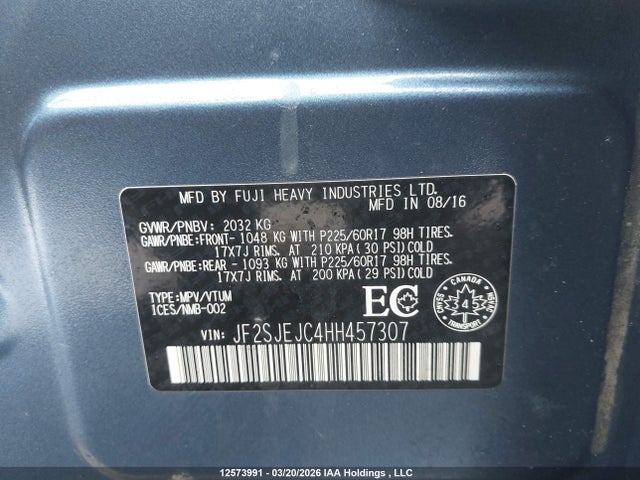 JF2SJEJC4HH457307 Subaru Forester 2.5i Limited