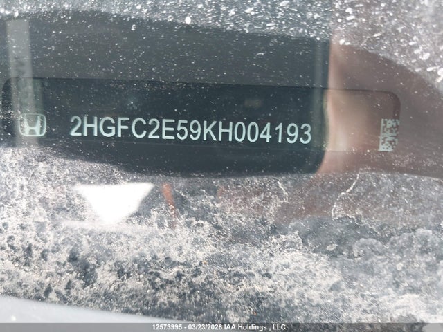 12573995 :رقم المزاد ، 2HGFC2E59KH004193 vin ، 2019 Honda Civic Lx مزاد بيع