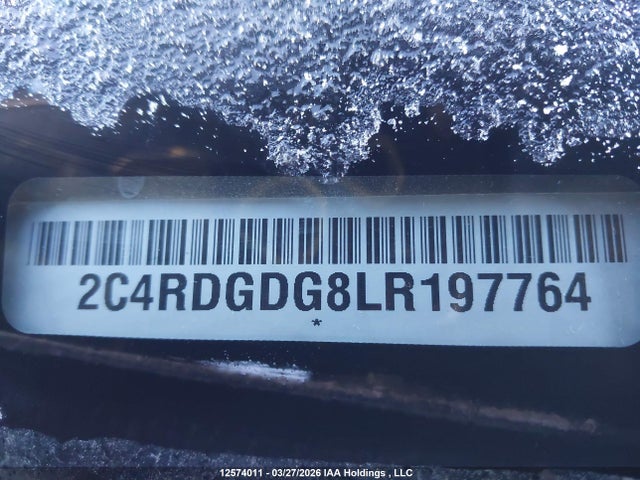 12574011 :رقم المزاد ، 2C4RDGDG8LR197764 vin ، 2020 Dodge Grand Caravan Crew Plus مزاد بيع