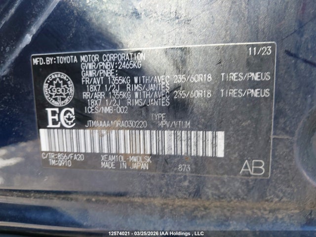 JTMAAAAA0RA030220 Toyota Bz4x Le