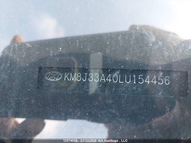 2020 Hyundai Tucson Limited/sel/sport/ultimate/value მანქანა იყიდება აუქციონზე, vin: KM8J33A40LU154456, აუქციონის ნომერი: 12574028