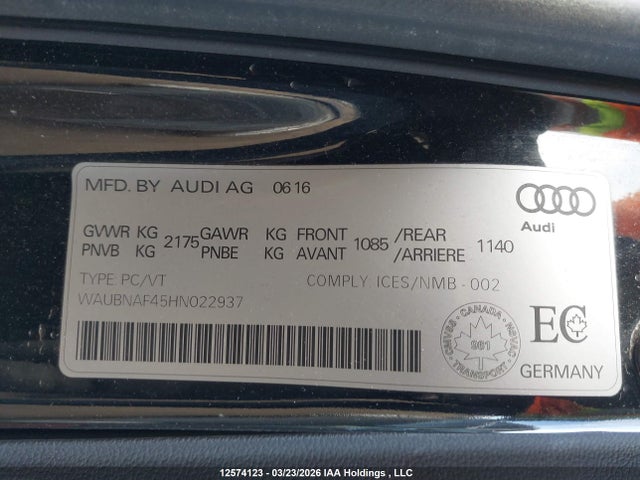 WAUBNAF45HN022937 Audi A4 Progressiv