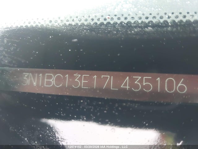 2007 Nissan Versa 1.8sl მანქანა იყიდება აუქციონზე, vin: 3N1BC13E17L435106, აუქციონის ნომერი: 12574152