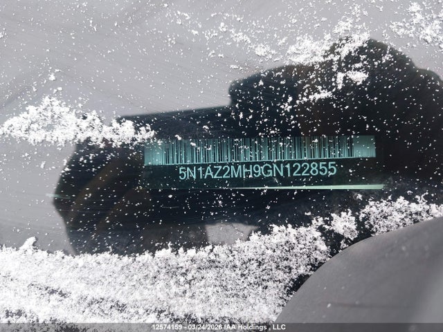 5N1AZ2MH9GN122855 Nissan Murano S/sl/sv/platinum