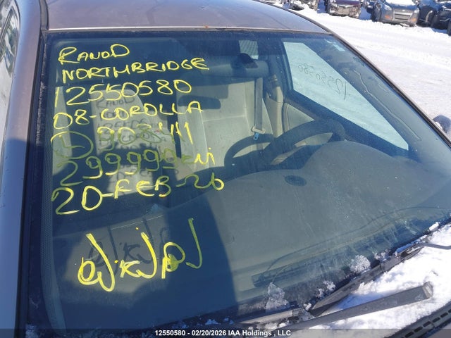 Продажа на аукционе авто 2008 Toyota Corolla Ce/le/s, vin: 2T1BR32E98C908411, номер лота: 12550580