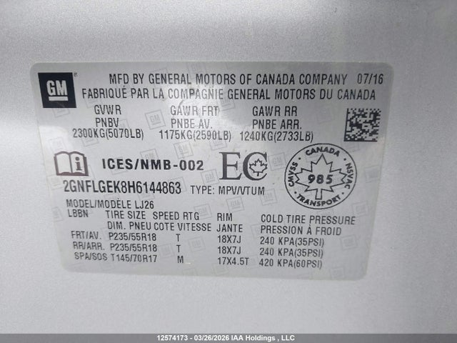 Chevrolet Equinox Premier 2017 2GNFLGEK8H6144863 Image 9