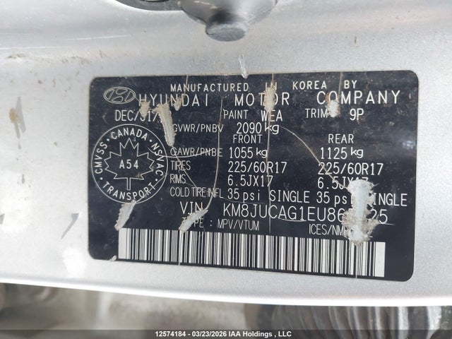 KM8JUCAG1EU865125 Hyundai TUCSON GLS