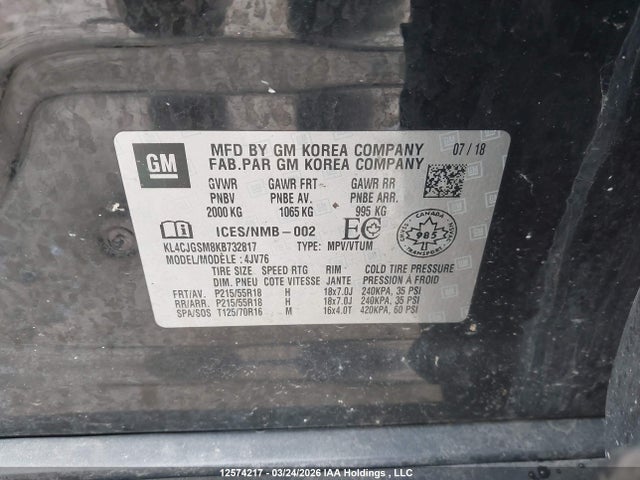 Aukcja sprzedaży 2019 Buick Encore Essence, vin: KL4CJGSM8KB732817, numer aukcji: 12574217