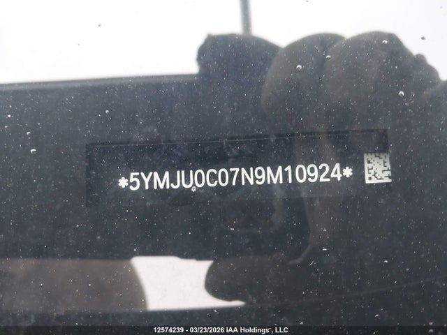 Aukcja sprzedaży 2022 Bmw X5 M/m Competition, vin: 5YMJU0C07N9M10924, numer aukcji: 12574239