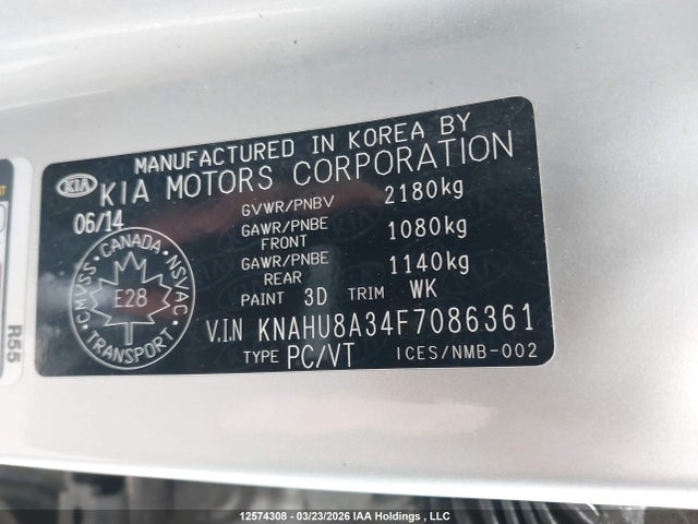 Aukcja sprzedaży 2015 Kia Rondo, vin: KNAHU8A34F7086361, numer aukcji: 12574308