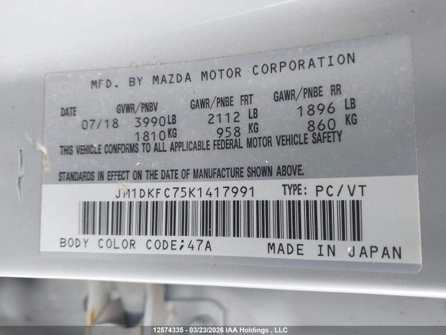 JM1DKFC75K1417991 Mazda CX-3