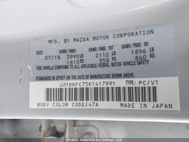 JM1DKFC75K1417991 Mazda CX-3