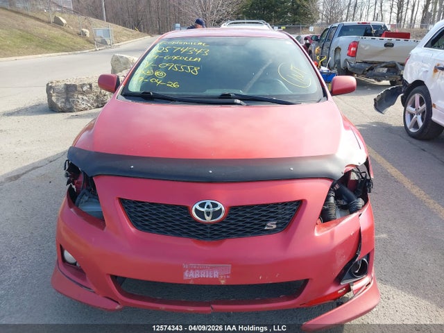 12574343 :رقم المزاد ، 2T1BU40E39C095558 vin ، 2009 Toyota Corolla S مزاد بيع