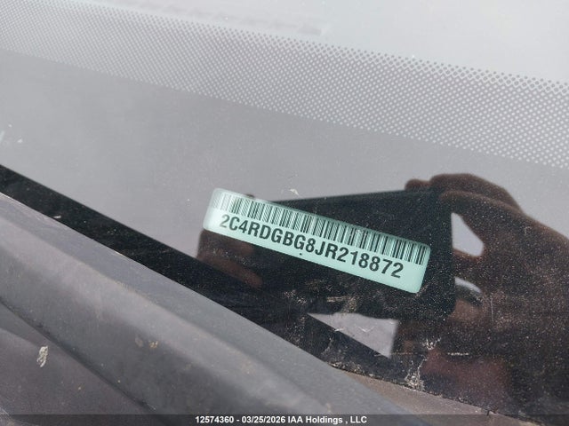 Продаж на аукціоні авто 2018 Dodge Grand Caravan Cvp/sxt, vin: 2C4RDGBG8JR218872, номер лоту: 12574360