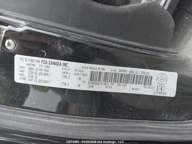 Продаж на аукціоні авто 2018 Dodge Grand Caravan Cvp/sxt, vin: 2C4RDGBG8JR218872, номер лоту: 12574360